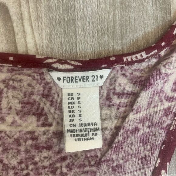 Forever 21 EUC Purple Print Tank - Picture 2 of 4